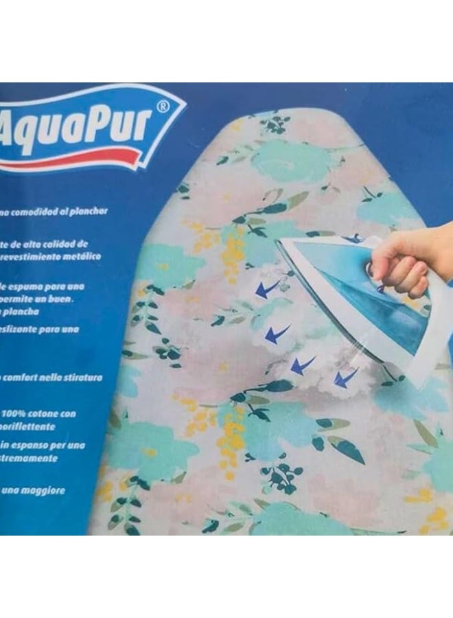 مفرش طاولة قابل للكي - مقاوم للحرارة - خامة عالية الجودة - سهل التركيب والتنظيف - المقاس 38 × 120 سم - نقشة زهور متعددة الألوان (كتان ثقيل) - Image 1